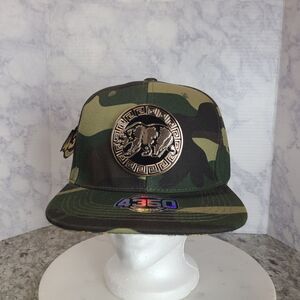 4350 Camo California Republic Baseball Cap Gold Big Bear Hat